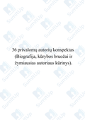 36 privalomų autorių konspektas.