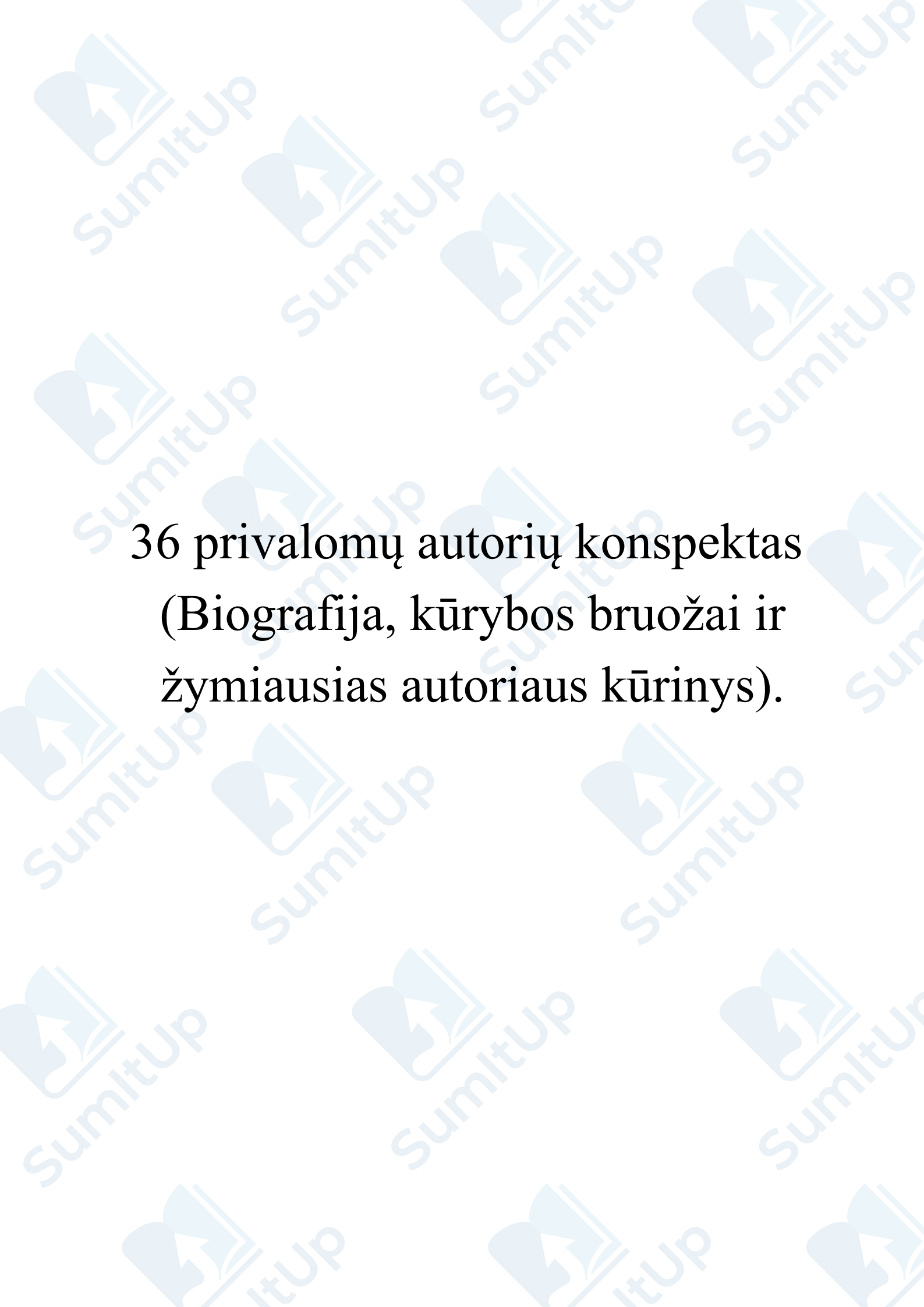 36 privalomų autorių konspektas.